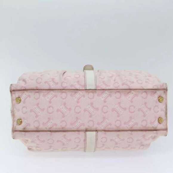 CELINE C Macadam Canvas Hand Bag Pink Auth - Picture 5 of 7